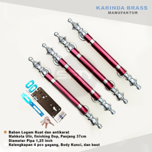 GRATIS ONGKIR COD Handle Pintu Rumah 1 Pasang Tarikan Gagang Pintu 36 cm Minimalis Antik Mewah
