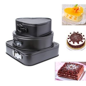 Pans Cake Bake Mould Mold Bakeware Cookware Removable Bottom 3piece Set JC Elise
