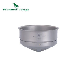 Boundless Voyage Titanium Cof Mesh Tea Cof Powder Filter Portable Outdoor Camping Picnic Travel Drinkware Tool