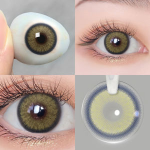 【Dubai】Magister Contact Lens  with Power 1Pair (2Pcs)  Dubai Brown lens 14.5mm Big Eyes Power Contact Lenses 6 Months Use with Free Item