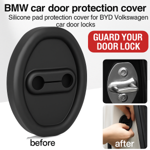 Car Door Lock Shock Absorber Pads Silicone Door Lock Protective Covers Noise Reduction And Silent Rubber Sleeves硅胶门锁扣保护套