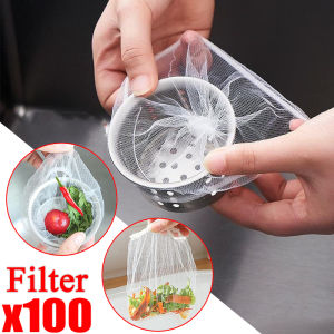 Mi.more 100pcs Saringan Sampah Wastafel Jaring Saringan Wastafel Filter Cuci Piring Sisa Sampah Makanan Sink Filter Net Strainer