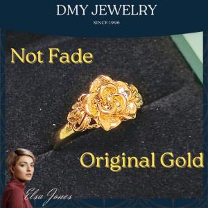 DMY Jewelry Gold 916 Original Malaysia/ Rings For Women/ Flowers Adjustable/Emas Bangkok Original Cop 916/Cincin Perempuan/Gold Ring 916 Original/Cincin Emas Bangkok Cop 916/Kpop Merch/Indian Jewellery Set/Cincin 916 Emas Original/Cincin Suasa Wanita