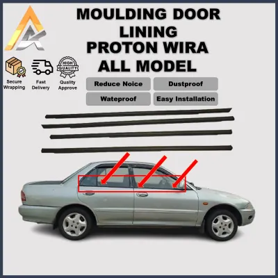 ORIGINAL PROTON WIRA ALL MODEL Moulding Door Outer Door Glass Moulding Getah Luar Pintu Cermin WIRA