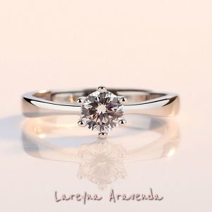 Lareyna Aravenda Cincin Pasangan / Couple Ring S925 Korea Simple Crystal CC003