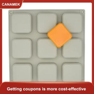 【CANAMEK 】 9 Cavity Soap Molds Silicone Mold For Making Handmade Soap Lotion Bar Square Rectangle Reusable Silicone Soap Making Molds
