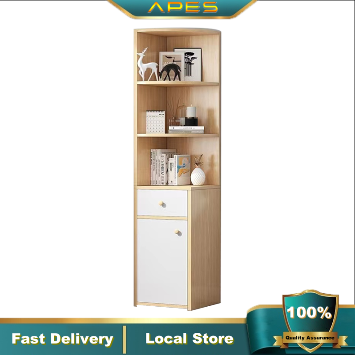 APES Corner Cabinet Wooden Corner Shelf Rack Living Room Corner Cabinet ...