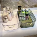 Khay Đựng Đồ Để Bàn Trong Suốt Dày Dặn Có Tay Cầm Mạ Vàng Sang Trọng- Khay Nhựa Mica Trong Suốt. 