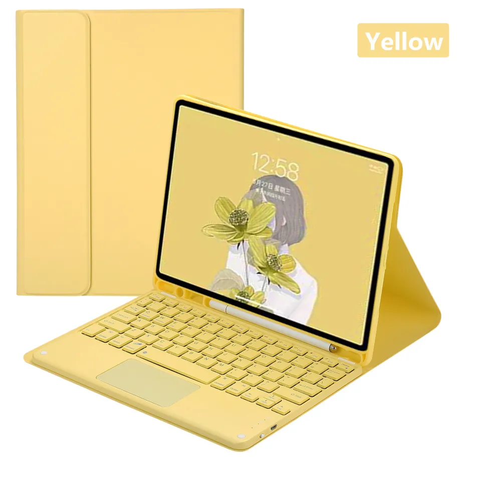 For iPad Air 11 Air 13 M3 2025 Bluetooth Keyboard With Folio Flip