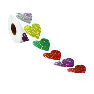 500Pcs Glittering Star Sticker Colorful Heart Sticker Adhesive Seal Sticker Label for Scrapbooking Journal Packaging