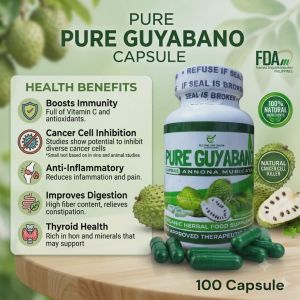 Guyabano Capsule Herbal food Supplements (100 Capsule) Anti-Cancer/Goiter/Diabetics/ Boost energy