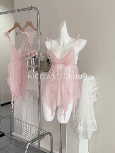 HT281 Váy ngủ 2s cánh tiên cánh bướm đuôi cá tôn dángđồ ngủ ren xuyên thấu gợi cảm HT281