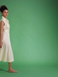 Spring and Summer New Vacation POLO Collar Short Sleeve Striped Shirt Dress  121237-A