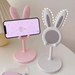 Universal Macaron Rabbit Phone Holder Stand Adjustable Height Stand Telescopic Desk Top Phone Holder