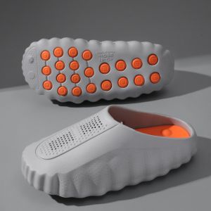 LUMIYA Soft EVA Massage Slide Slippers Breathable Acupressure Summer Beach Sandals Fashion Non-Slip Thick Sole Slippers Everyday Wear