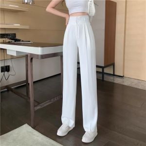 Quần Nữ Ống Suông Lưng Cao 2 khuy Culottes tuyết mưa dáng dài 100cm