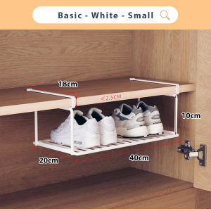 Borong365 Expandable Underhanging Basket Holder Rak Kasut Multifunction Storage Shelf Kitchen Cabinet Shoes Organizer 鞋架