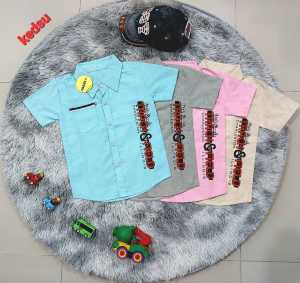hem kids kemeja anak laki laki usia 5-12 thn/cod