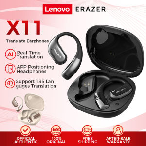 Lenovo Erazer X11 Al Smart Bluetooth Earbuds Real-Time Translation Open Ear Wireless Earphone Bluetooth 5.4 3D Stereo Headset With Mic Hifi Music IPX6 Waterproof Sports Earbuds