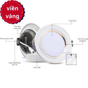 [Đà Nẵng]  AT10 Đèn âm trần Rạng Đông- đế nhôm3 màu bảo hành 3 năm!