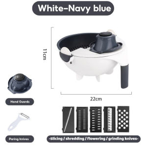 9 in 1 Vegetable Chopper Kitchen Multifunction Drain Basket Detachable Kitchen Gadget