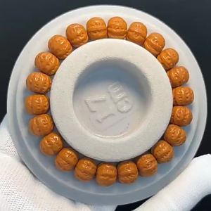 Hericium Erinaceus Wealthy String Beijing Eight-Sided Small Walnut Bracelet Phoenix Feather Hericium Pumpkin Stump Men and Women Single Circle Buddhist Beads Cultural Play