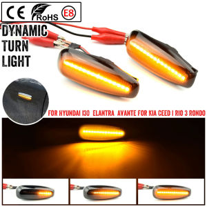 2023For Kia Pro Ceed Estate Rio 3 Hatchback Saloon Hyundai i30 Azera Elantra Avante Dynamic Turn Signal Lamp LED Side Marker Light