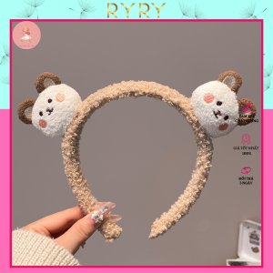 Băng đô cài tóc gấu trúc sang trọng dễ thương dành cho nữ