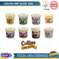 COLLINS DIP GLAZE 1 KG - GLAZE COLLINS - GLAZE TOPPING DONUT - SELAI OLESAN DONAT CAKE. 