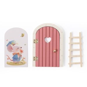 MIIQNUS mini Đồ trang trí nhà búp bê Cửa sổ phát sáng trong bóng tối Sáng tạo Lỗ chuột Trang trí Hài hước Cửa tiên nữ Trang trí tường phòng bé