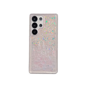 Cute Castle Cover Quicksand Case for Samsung S25 S24 S23 26 Ultra Phone Shell Silicone Relief Clear Funda Moving Sand Soft Coque