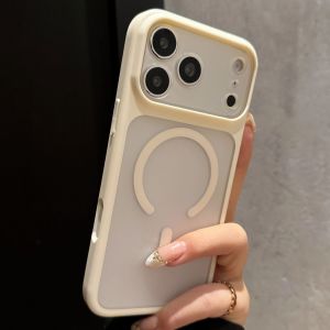 Camera Protection Matte Clear Case for iPhone 17 16 14 15 Plus 13 Pro Max Shockproof Soft Bumper For Magsafe Magnetic Cover