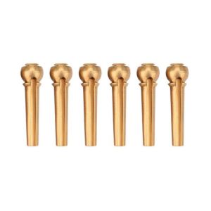 6pcs Pin Gitar Akustik Logam Bridge Pin Gitar Akustik Bahan Tembaga Import