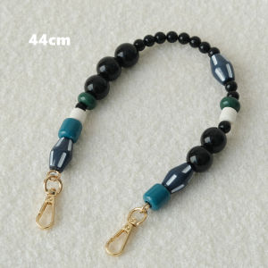 New Fashion Woman Bag Accessory Chain Vintage Blue Beaded Chain Acrylic Bag Long Rope Strap Women Handbag Shoulder Handle Chains