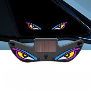 CANGI8 Không dây Đèn Mắt Quỷ Năng Lượng Trời Sử dụng năng lượng trời Đèn LED Đèn Neon Ô Tô Thiết kế tuyệt vời Cốc hút chân không Đèn chống va chạm phía sau Nội thất ô tô