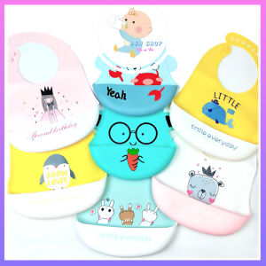 Yếm Silicon Có Máng Ăn Dặm Cho Bé