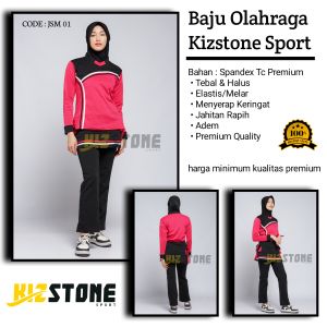 JUMBO Setelan Baju Olahraga Wanita / Setelan Baju Olahraga Muslimah / Set Baju Senam Wanita
