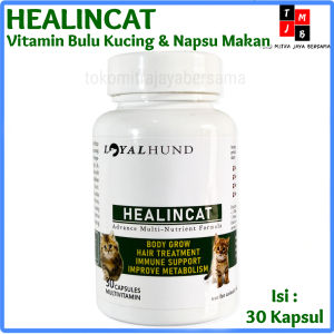 Healincat Vitamin Kucing Bulu dan Penambah Nafsu Makan Imunitas Daya Tahan Tubuh Hewan Peliharaan