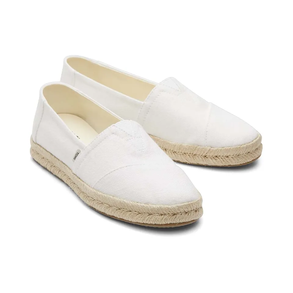 Toms Alpargata Women's Rope Slip On White Recycled Cotton