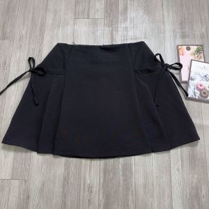 Chân váy chữ A bigsize nữ hai bên cột nơ thời trang có lót dáng dập ly lệch-CV404