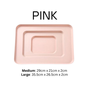 [DR] PP Material Food Tray Hotel / Nordic Colour Serving Plate / Rectangular Porcelain Hotel Non Slip Storage / Decoration Breakfast Tea Time Fruit Candy Tray / 塑料托盘长方形