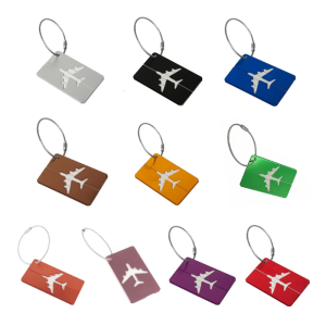 Suitcase Luggage Tags with Name ID Address Aluminum Suitcase Label Baggage Identifier Backpack Tags and Metal Loop