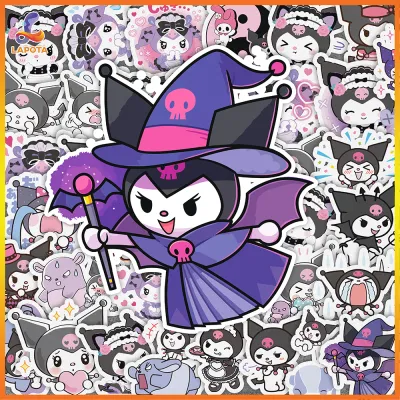 Set 50 cái Sticker Kuromi chống nước Hình Dán Kuromi giá rẻ decal Kuromi cute dán mũ bảo hiểm laptop dán xe vali