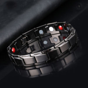 Calistouk 20cm Fashion Men Women Stainless Magnetic Bracelet Health Energy Therapy Arthritis Jewelry