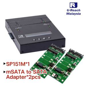 UReach SP151M 1 to 1 M.2 NVME SATA HDD SSD Cloner & Eraser 24GB/min High Speed Data Duplication
