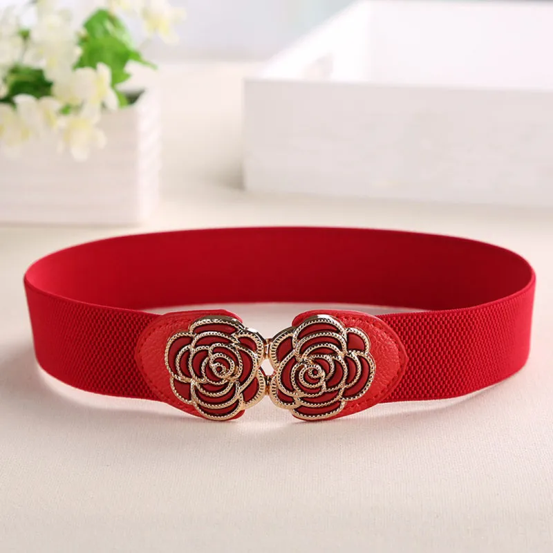 Min's wardrobe Fashion Waist Belts Women Fashion Lady Stretch Elastic Wide  Belt Dress Adornment For Women Waistband