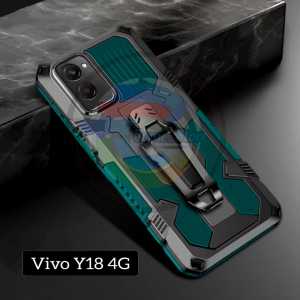 Casing Hp Untuk Vivo Y18 Hard case Robot Kick stand Armor Belt Clip Terbaru
