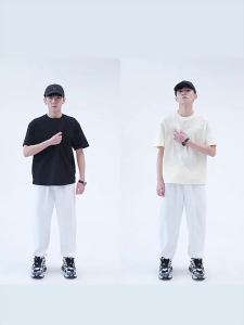 男士短袖t恤夏季2023新款宽松潮流半袖男生夏装潮牌棉体桖打底衫