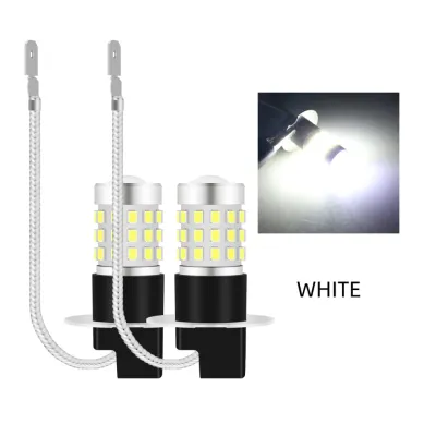 KEVANLY 2 Buah 80W Lampu LED H3 untuk H3 Fog lamp Mobil Lampu Depan Anti Kabut Untuk Mobil tiga warna kuning biru es dan putih bohlam LED H3 Super Bright 36 SMD