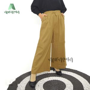 KULOT ROSSA LINEN CRINKLE / Celana Panjang fashion Wanita  - Fashion Muslim mode BY TOKO ANFASHA